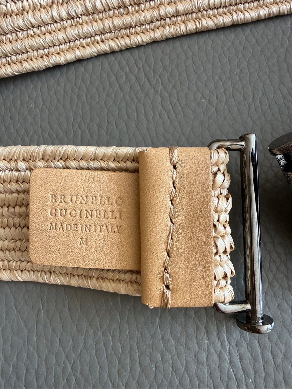 NEW Auth Brunello Cucinelli BELT sz M w/dust bag Made in Italy 29.5”/75 cm - Picture 9 of 10